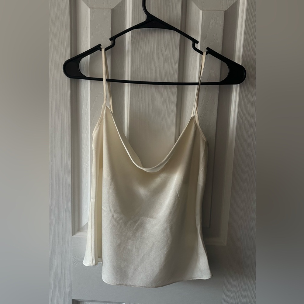 Express Cream Satin Cami Top